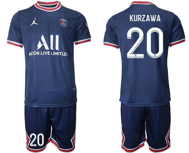 Men 2021-2022 Club Paris St German home blue #20 Soccer Jersey->paris st german jersey->Soccer Club Jersey